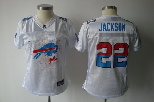 Bills #22 Fred Jackson White 2011 Women's Fem Fan Stitched NFL Jersey - Click Image to Close